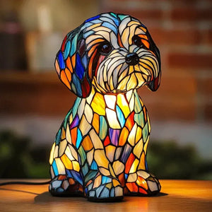 Luminous dog handmade lamp