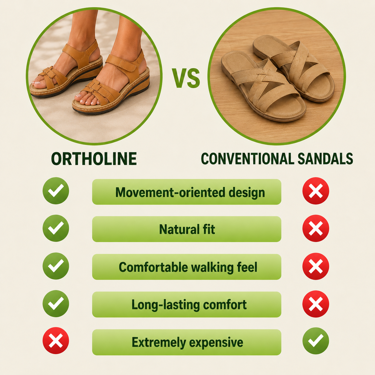 Ortholine — Pain-relieving comfort sandals | Non-slip & lightweight