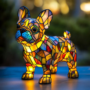 Luminous dog handmade lamp