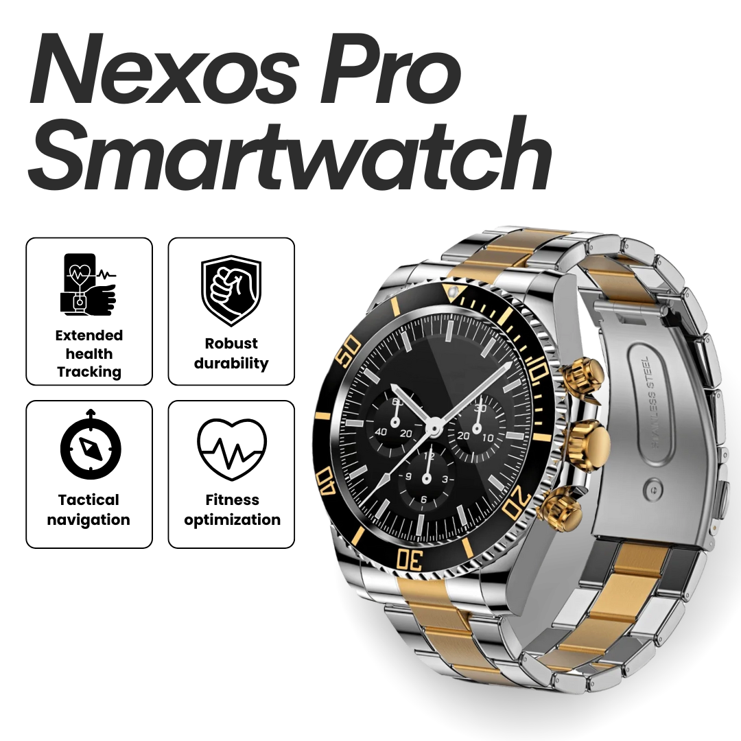 Nexos Pro Smartwatch - Indestructible Military Health Clock (2025)