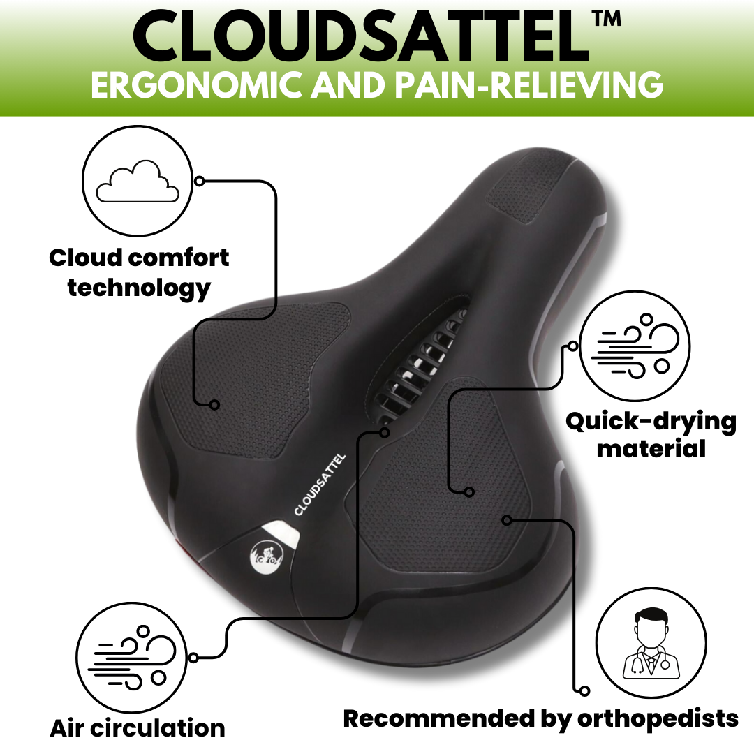Cloudsattel - orthopaedic pain relieving saddle for all bicycles