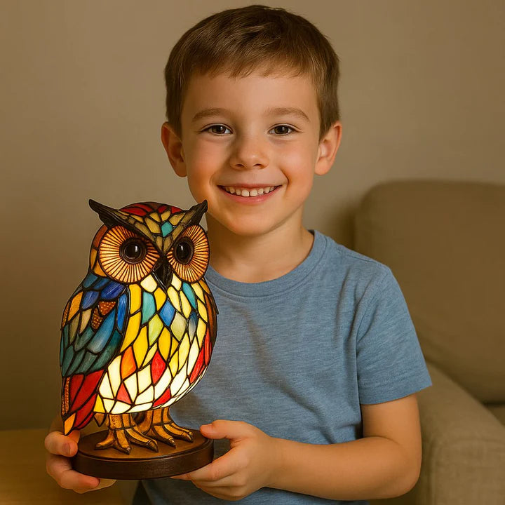 Light Owl - handmade lamp that makes hearts shine