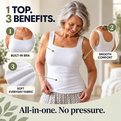 FreeForm 3-in-1 – The Top That Replaces Your Bra | Supportive Comfort Top with Built-In Bra