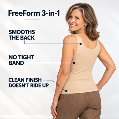 FreeForm 3-in-1 – The Top That Replaces Your Bra | Supportive Comfort Top with Built-In Bra