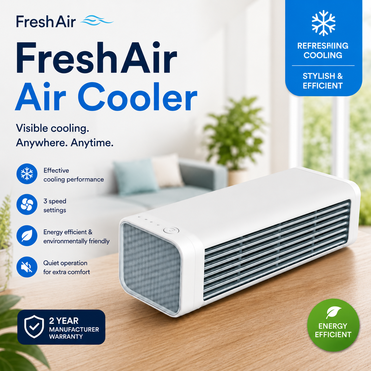 FreshAir - Mobile Air Cooler with No Installation Required