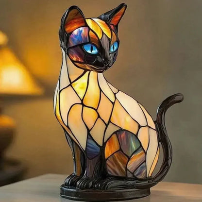 Luna luminous cat - handmade lamp that makes hearts shine