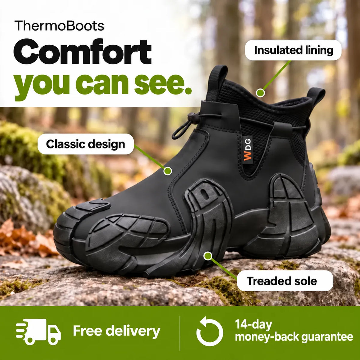ThermoBoots – Waterproof All-Weather Boots for Year-Round Wear | Slip-Resistant & Pain-Relieving