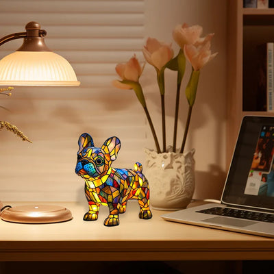 Customer with Luminous Dog